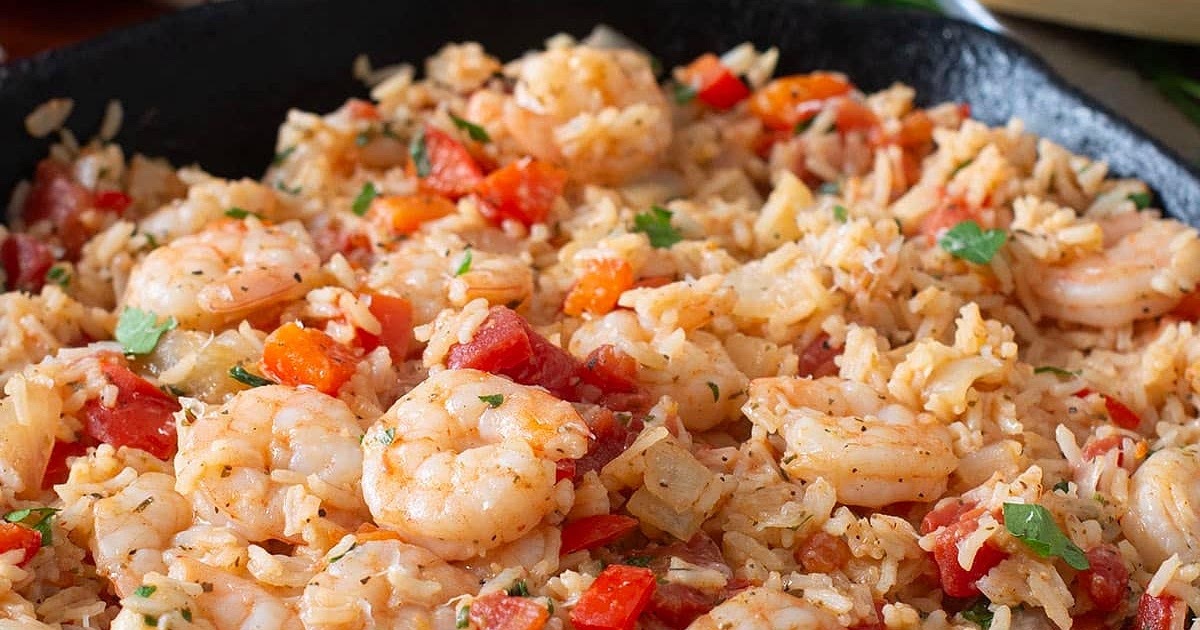 Italian Shrimp and Rice Skillet Recipe | Samsung Food App