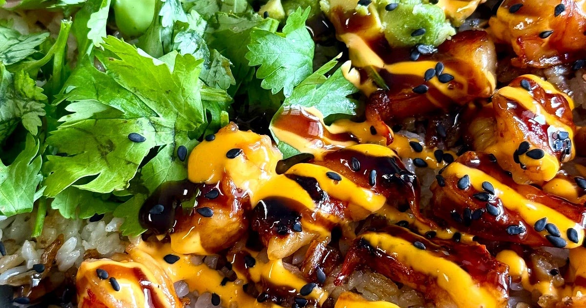 Hot Honey Shrimp Sushi Bowls Recipe | Samsung Food App