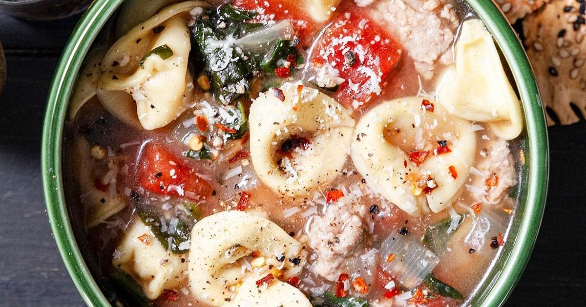 Rustic Italian Tortellini Soup Recipe | Samsung Food App