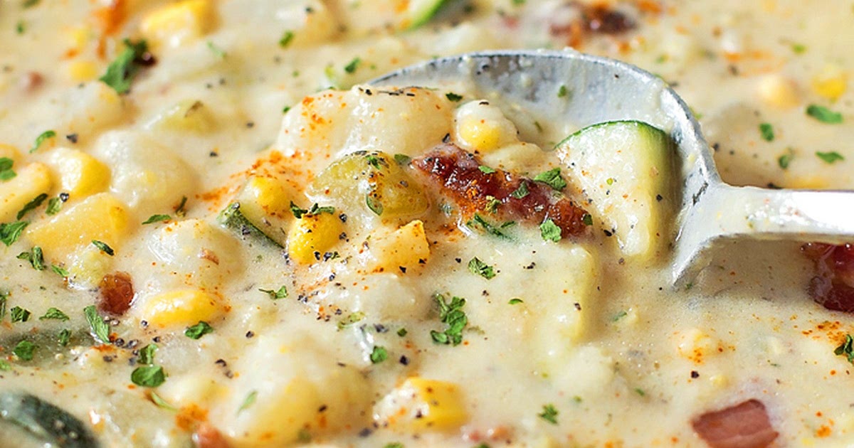 Summer Corn and Zucchini Chowder Recipe | Samsung Food App