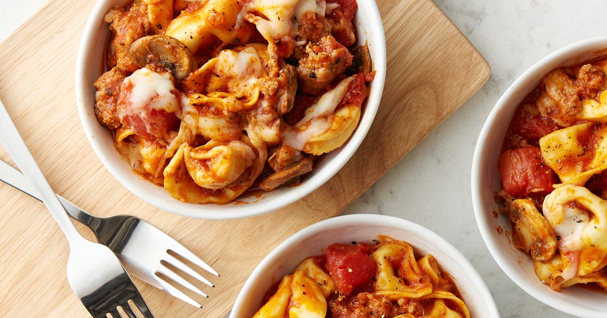 Slow-Cooker Cheesy Italian Tortellini Recipe | Samsung Food App