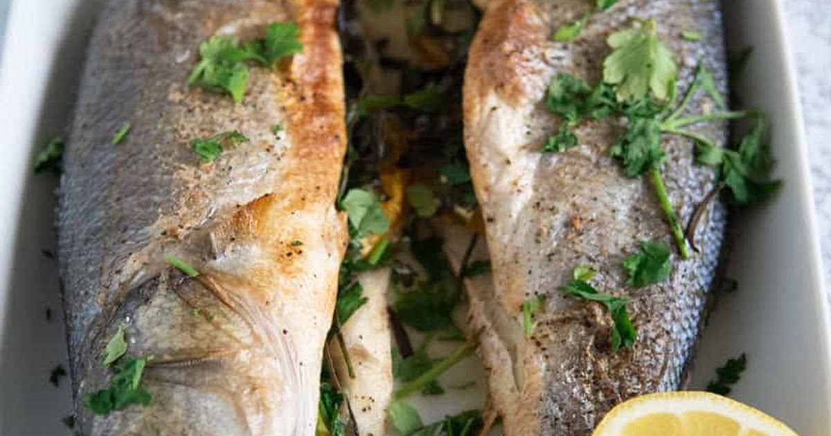 whole roasted branzino with lemon and fresh herbs Recipe | Samsung Food App