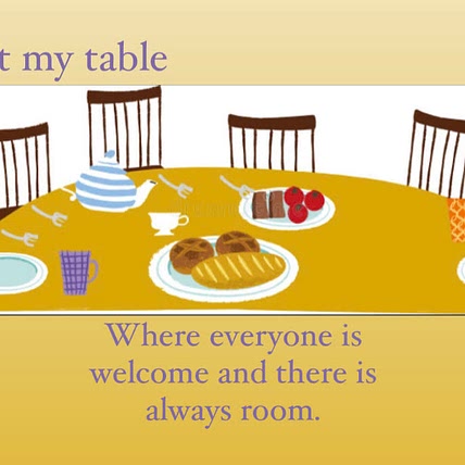 At my table
